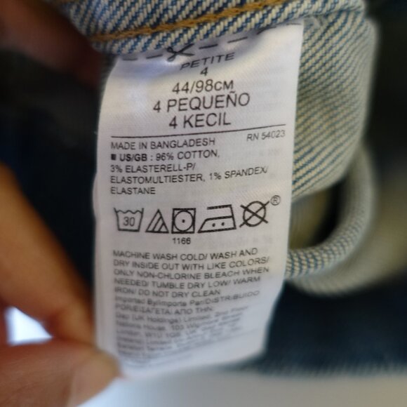 Banana Republic BR denim pencil a-line jean skirt petite 4 4P P4 - Picture 8 of 13